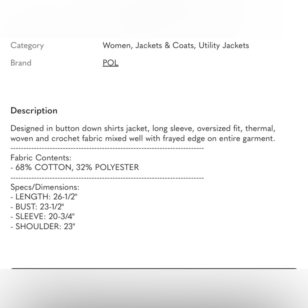 656 POL Beige and Teal Patchwork Utility Jacket N… - image 3